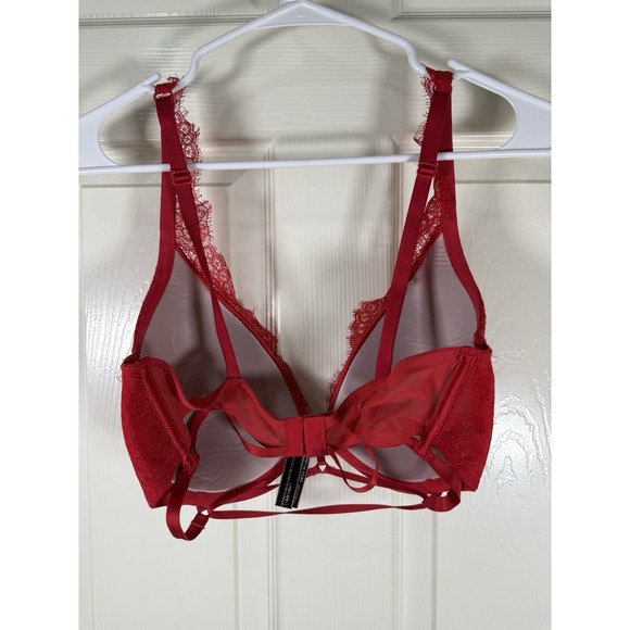 VICTORIA'S SECRET Red Lace Padded Bra Dainty And Sexy‎ 36D - Picture 5 of 8